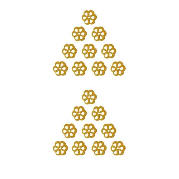 آویز پابند مدل گل کد AP 255 بسته 20 عددی