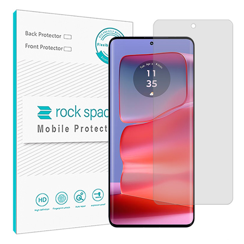 محافظ صفحه نمایش شفاف راک اسپیس مدل Resistant مناسب برای گوشی موبایل موتورولا Edge 50 Pro