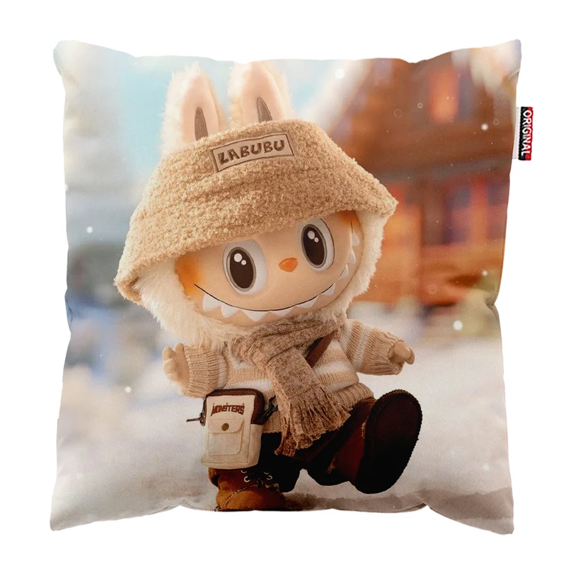 کوسن پاد آفرین مدل عروسک لبوبو کد PK401875 سایز 40*40 سانتی متر