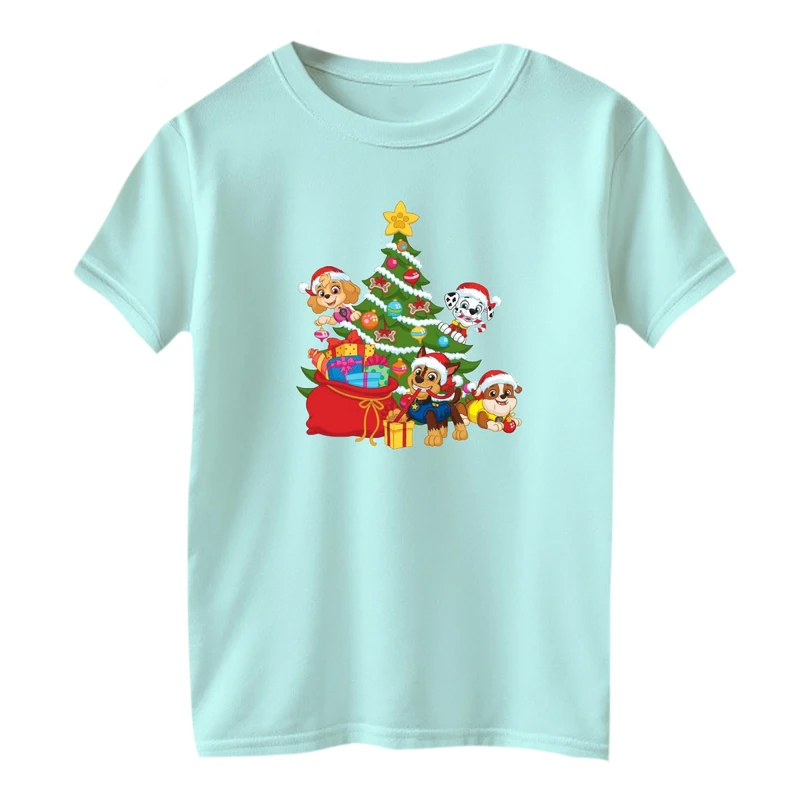 تی شرت آستین کوتاه بچگانه مدل سگ های نگهبان کریسمس