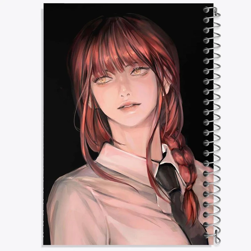 دفتر مشق 100 برگ خندالو طرح ماکیما انیمه مرد اره ای Chainsaw Man کد 17899