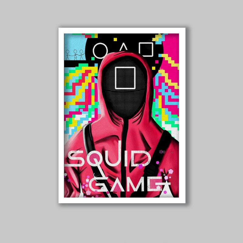 تابلو لیلیان طرح سریال بازی مرکب کد LA-G10803 فریم سفید