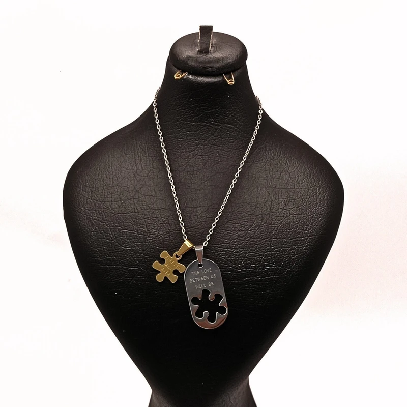 گردنبند زنانه مدل دو تیکه برفی کد G0035