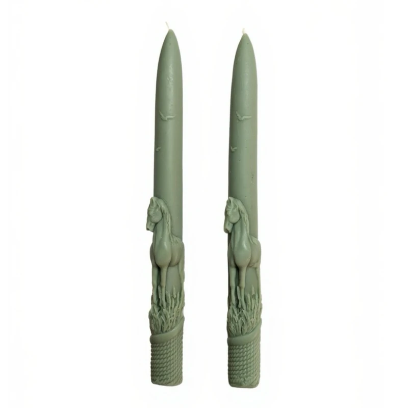 شمع قلمی بدون‌بو مدل lسب مزرعه زمان اتمام 4 ساعت مجموعه دو عددی