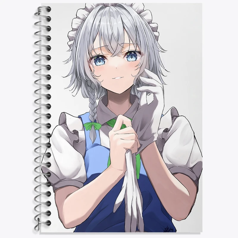 دفتر زبان 50 برگ خندالو مدل سه خط طرح بازی توهو (Touhou) کد 35752