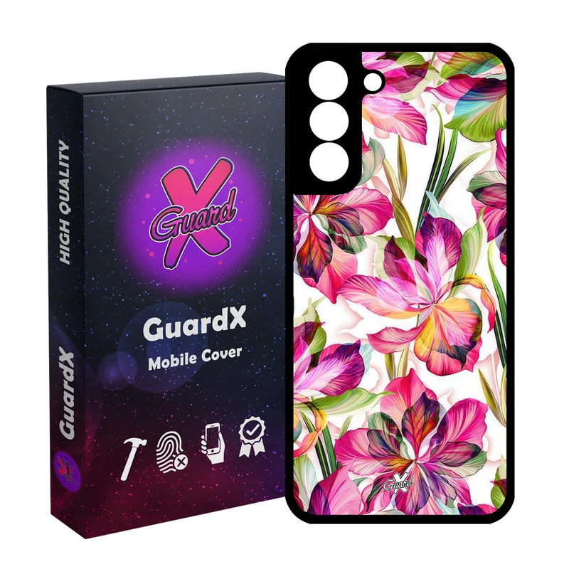 کاور گارد ایکس طرح گل مدل Glass10677 مناسب برای گوشی موبایل سامسونگ Galaxy S21 FE