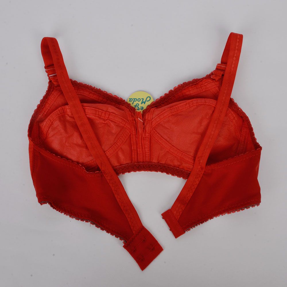 سوتین زنانه پرجامدا مدل 340019505 گیپور رنگ قرمز -  - 9