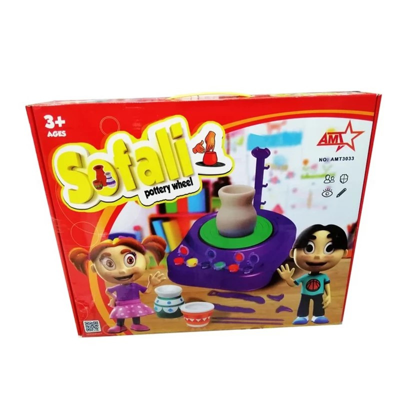 بازی آموزشی مدل سفالگری چرخ برقی و شارژی