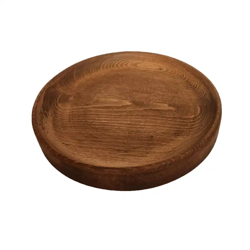 بشقاب چوبی گردوچ مدل گرد کد DK - 3000