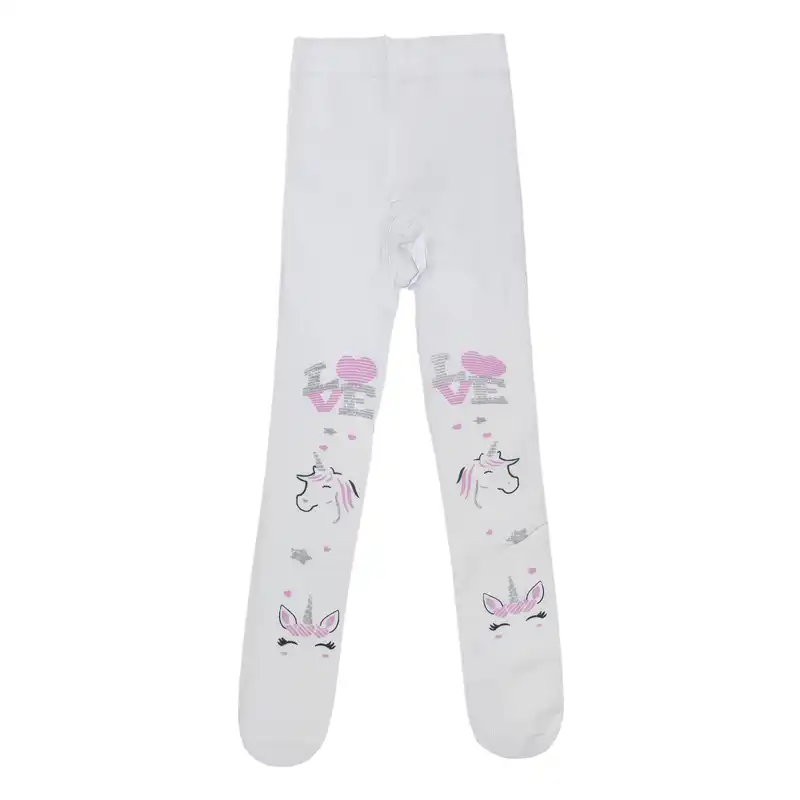 جوراب شلواری دخترانه طرح اسب شاخ دار مدل Saya