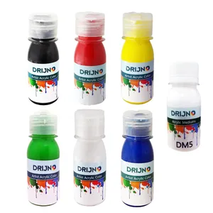 رنگ اکریلیک دریژنو مدلART بسته 6عددی همراه با چسب