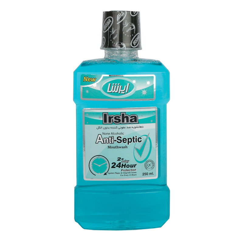 دهان شویه ایرشا مدل anti septic حجم 250 میلی لیتر دهان شویه ایرشا مدل anti septic حجم 250 میلی لیتر