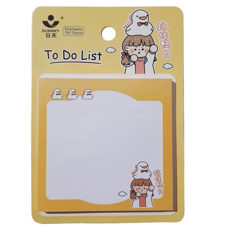 کاغذ یادداشت چسب دار سانسکی مدل To Do List سایز 10*10 سانتی متر بسته 50 عددی