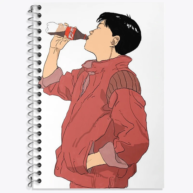 دفتر زبان 50 برگ خندالو مدل دو خط طرح کاندا انیمه آکیرا کد 33343