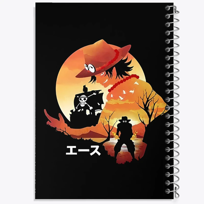 دفتر ژورنال نویسی 50 برگ خندالو مدل نقطه ای طرح انیمه وان پیس (One Piece) کد F5590