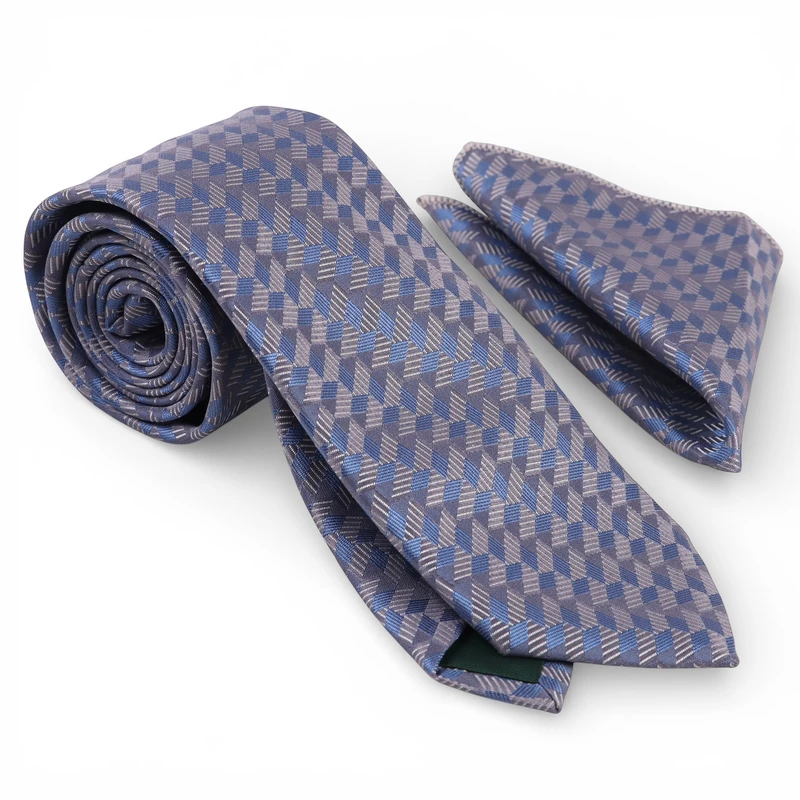 ست کراوات و دستمال جیب مردانه نسن مدل V52