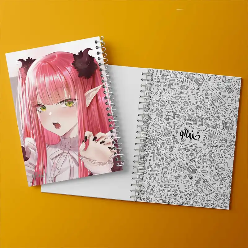 دفتر زبان 50 برگ خندالو مدل دو خط طرح کیتاگاوا انیمه مای درس آپ دارلینگ کد 23862