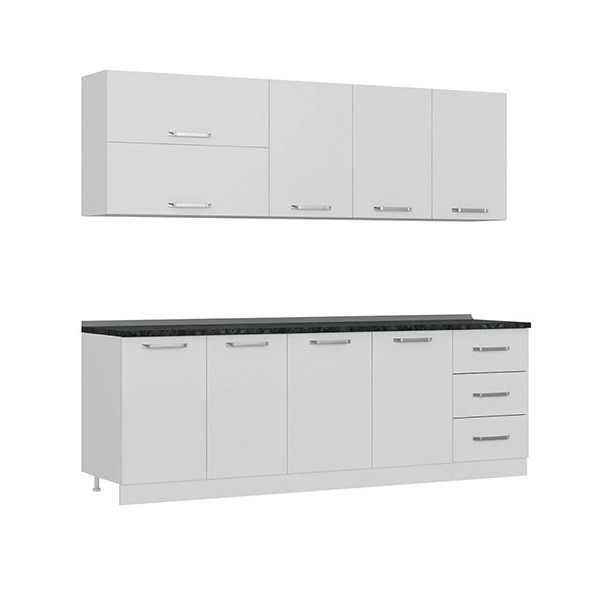 کابینت آشپزخانه فلفور کابینت مدل 240 cm مجموعه 6 عددی