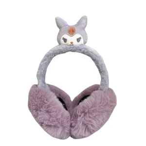 گوش گیر زمستانی دخترانه مدل هدفونی تاشو طرح کرومی کد 002