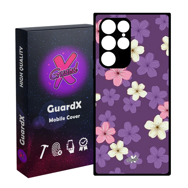 کاور گارد ایکس طرح گل مدل Glass10536 مناسب برای گوشی موبایل سامسونگ Galaxy S23 Ultra