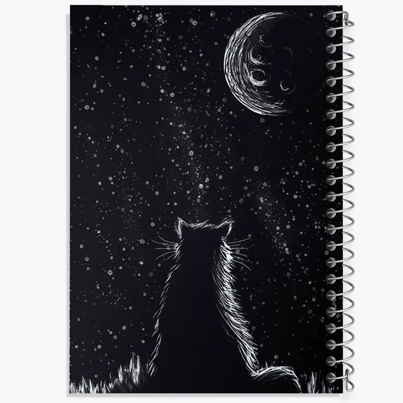 دفتر ژورنال نویسی 50 برگ خندالو مدل نقطه ای طرح گربه (Cat) کد F986