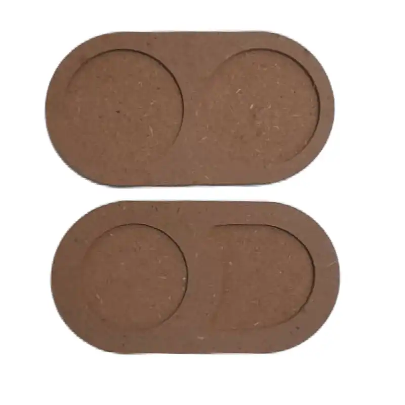 اسلایس چوبی مدل زیر لیوانی مجموعه 2 عددی