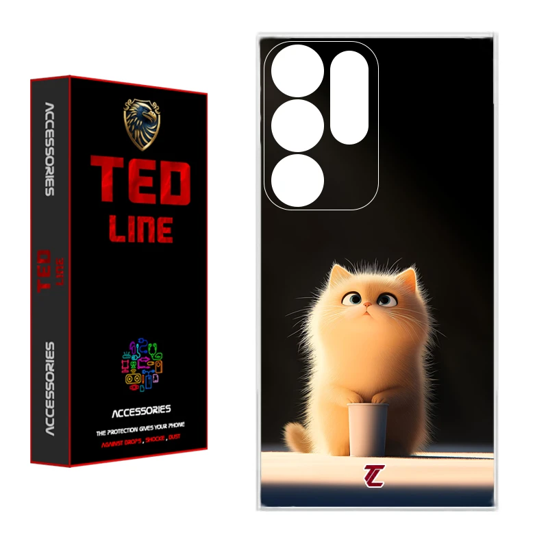 کاور تدلاین طرح گربه کد 1217 مناسب برای گوشی موبایل سامسونگ Galaxy S25 Ultra