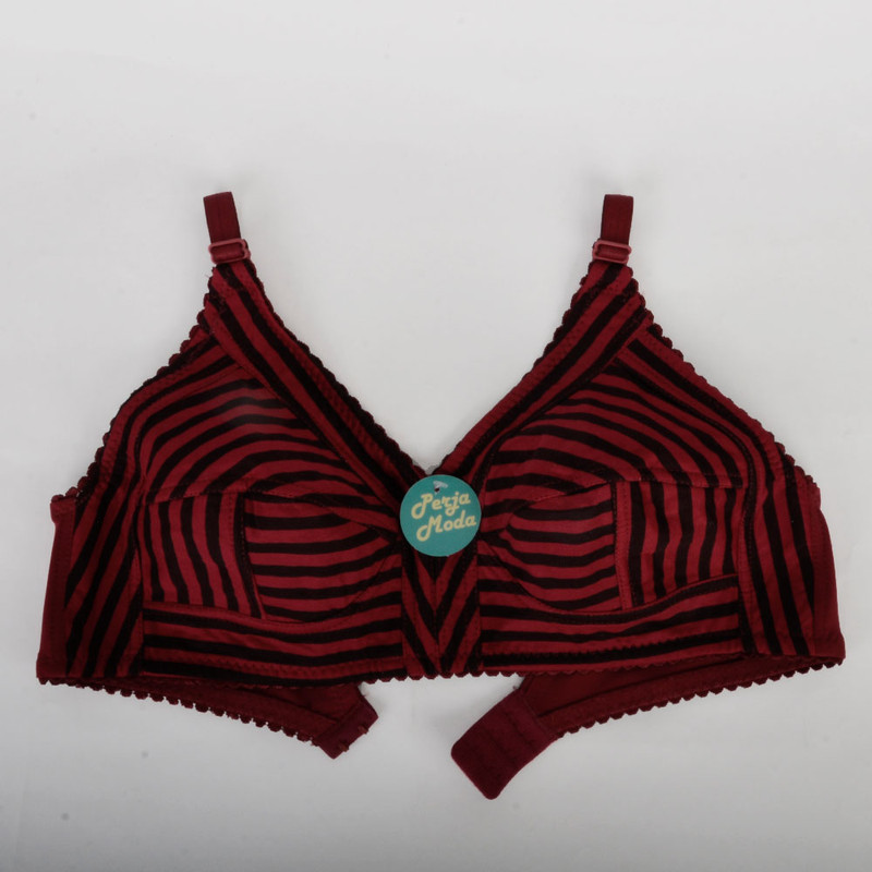 سوتین زنانه پرجامدا مدل 125013518 راره راه فلوک رنگ زرشکی