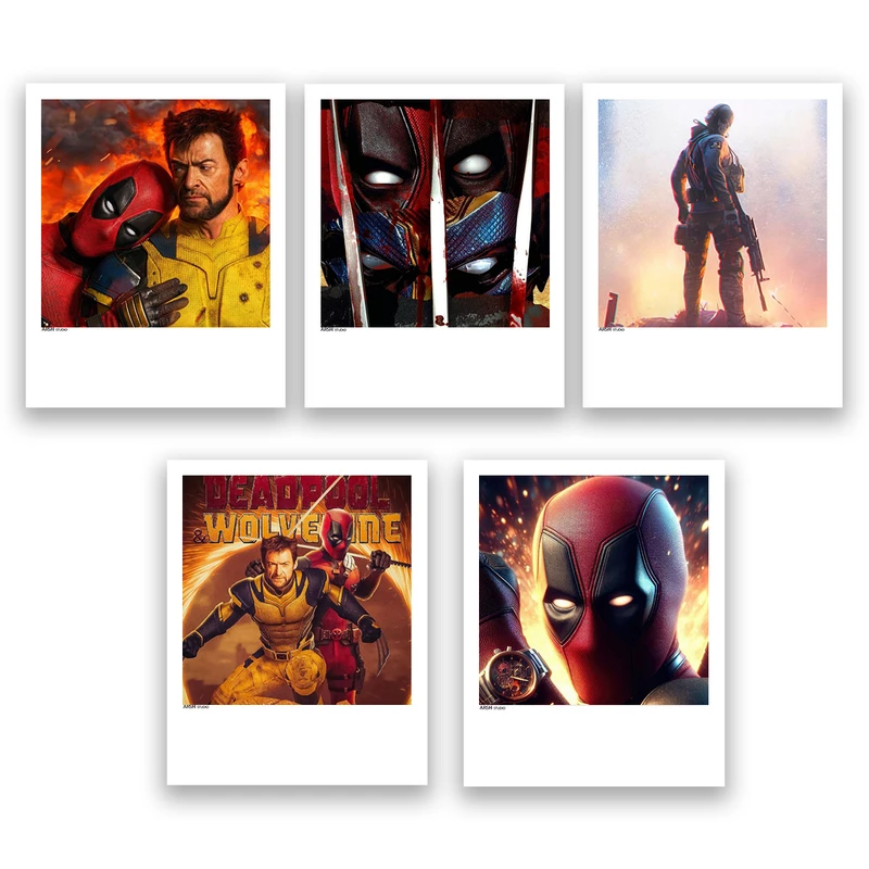 آویز تزیینی عرش مدل فانتزی دد پول Dead Pool کد Asa723 مجموعه پنج عددی