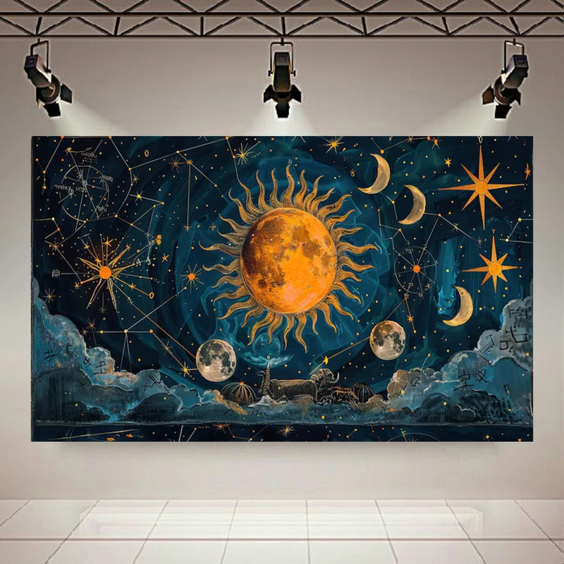 پوستر پارچه ای طرح مخمل صورت های فلکی مدل کیهانی کد AR3058582