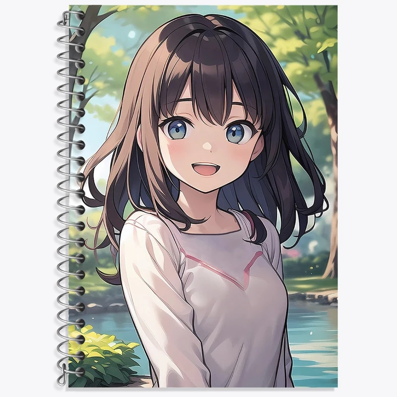 دفتر زبان 50 برگ خندالو مدل دو خط طرح دخترانه کد N1592