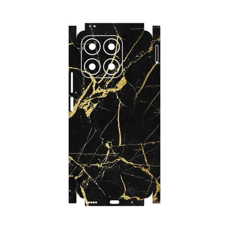برچسب پوششی ماهوت مدل Graphite_Gold_Marble-FullSkin مناسب برای گوشی موبایل آنر X8a