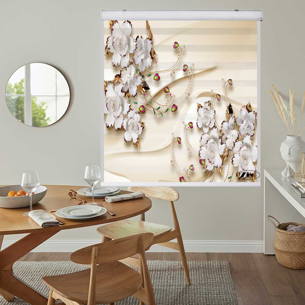 پرده زبرا زیو کد 3D1384 سایز 150x150 سانتی متر
