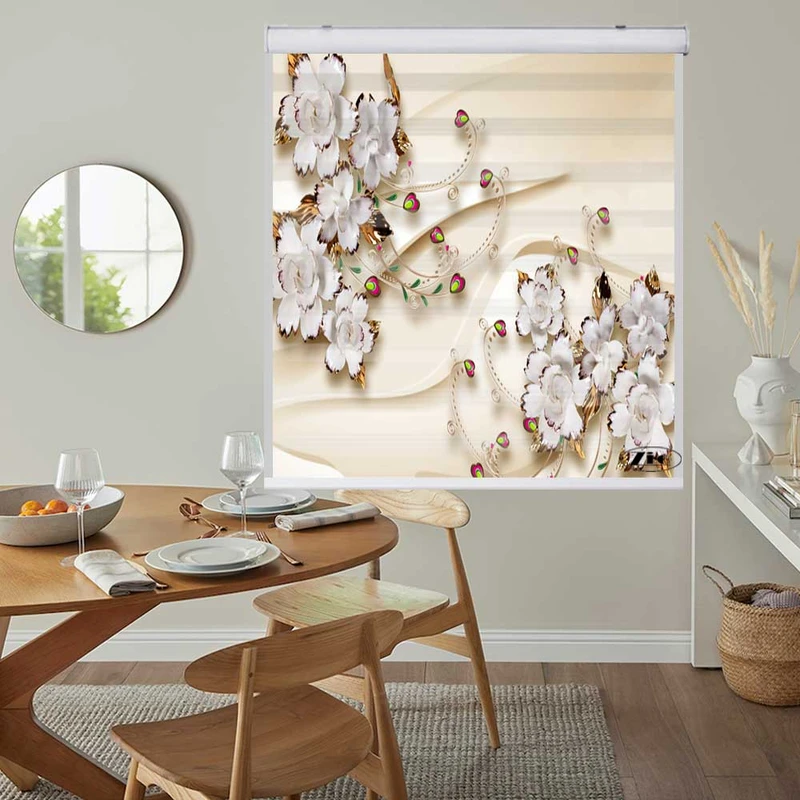 پرده زبرا زیو کد 3D1384 سایز 150x150 سانتی متر