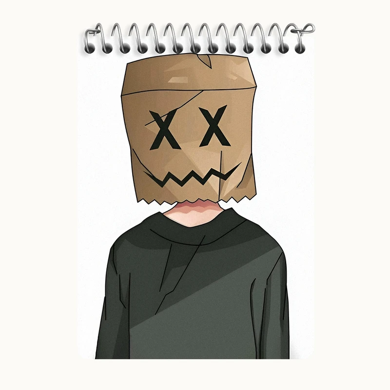 دفتر یادداشت 50 برگ خندالو طرح صورت پاکتی کد N2889