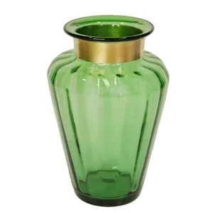 گلدان شیشه ای طرح طوقدار مدل V بلند کد A008 