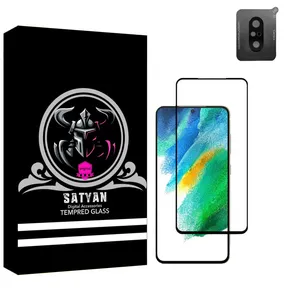  محافظ لنز دوربین ساتیان مدل 3D مناسب برای گوشی موبایل شیائومی  Xiaomi Poco F3به همراه محافظ صفحه نمایش