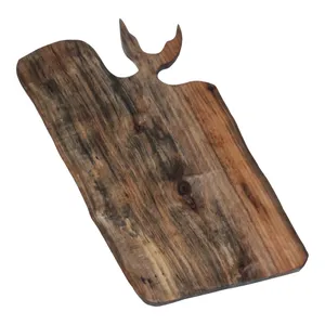 تخته سرو چوبی مدل روستیک توسکا طرح شاخ گوزن کد 002