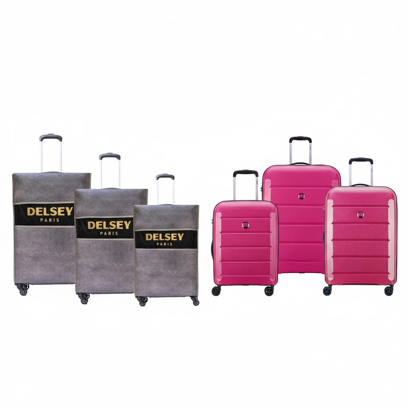 مجوعه سه عددی چمدان دلسی مدل بینالانگ به همراه 3 عدد کاور