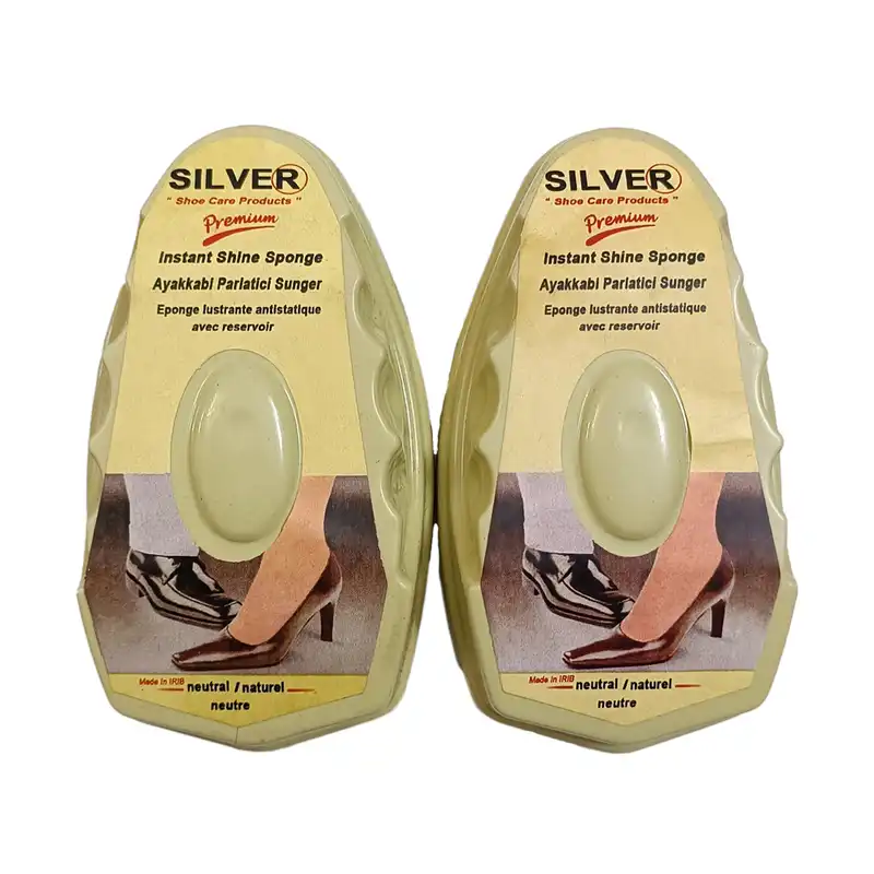 واکس براق کننده کفش سیلور مدل پرمیوم بسته 2 عددی