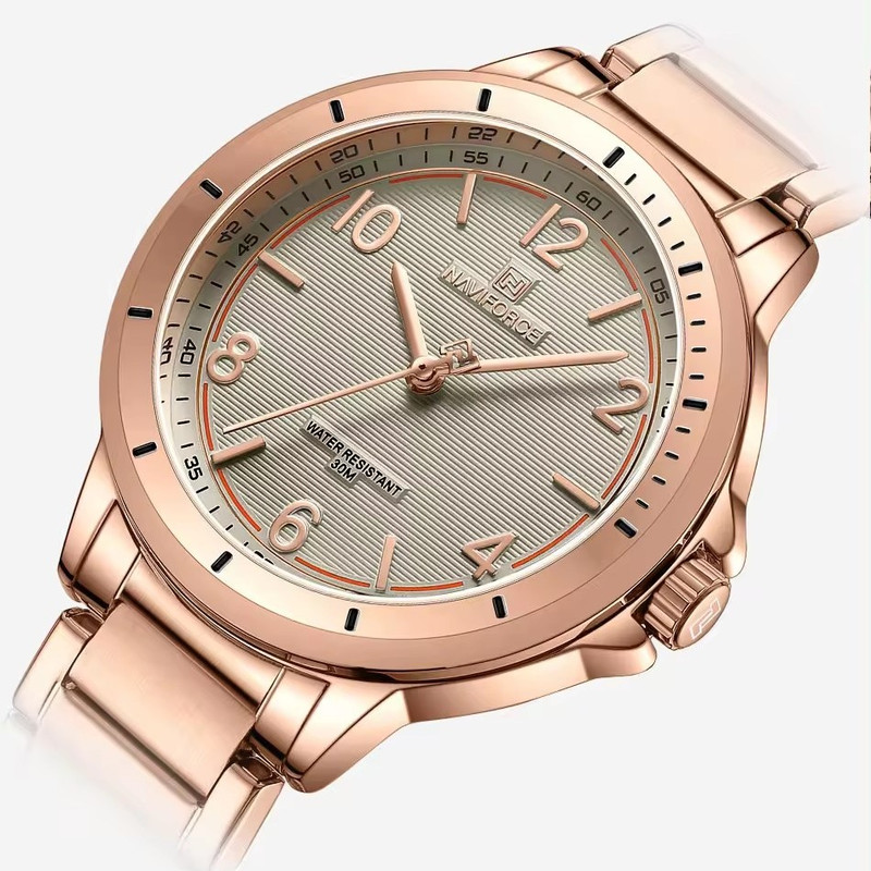 ساعت مچی عقربه ای زنانه نیوی فورس مدل NF5021RGGYRG