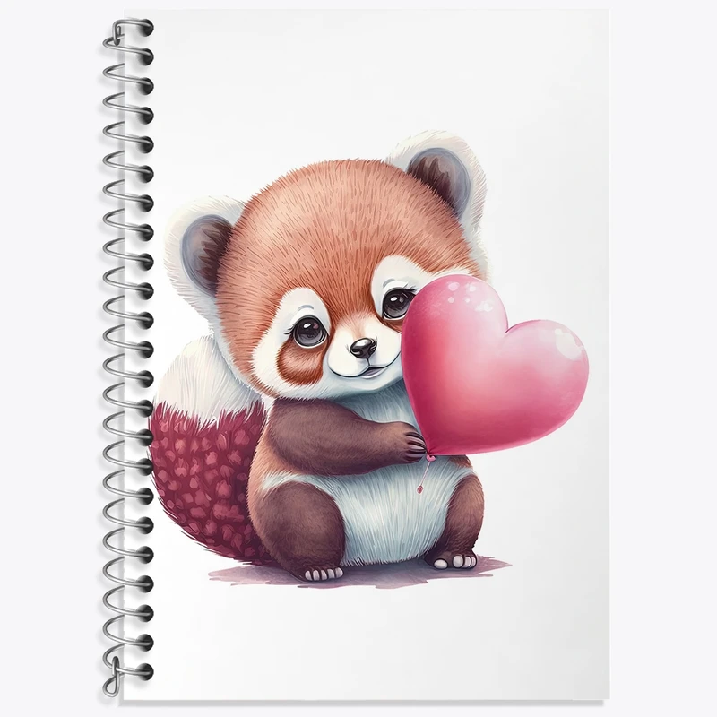 دفتر زبان 50 برگ خندالو مدل سه خط طرح راکون کد N12