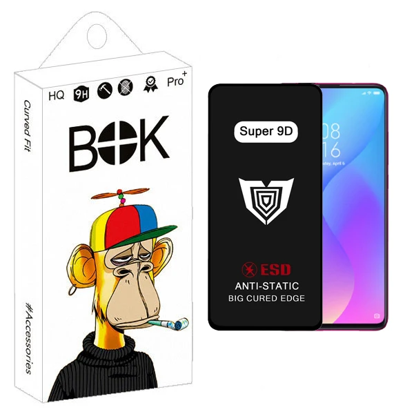 محافظ صفحه نمایش بوک مدل Super 9D مناسب برای گوشی موبایل شیائومی Mi 9T
