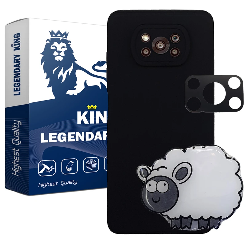   کاور لاین کینگ مدل ببعی مناسب برای گوشی موبایل شیائومی Poco X3 / X3 Pro به همراه پایه نگهدارنده و محافظ لنز
