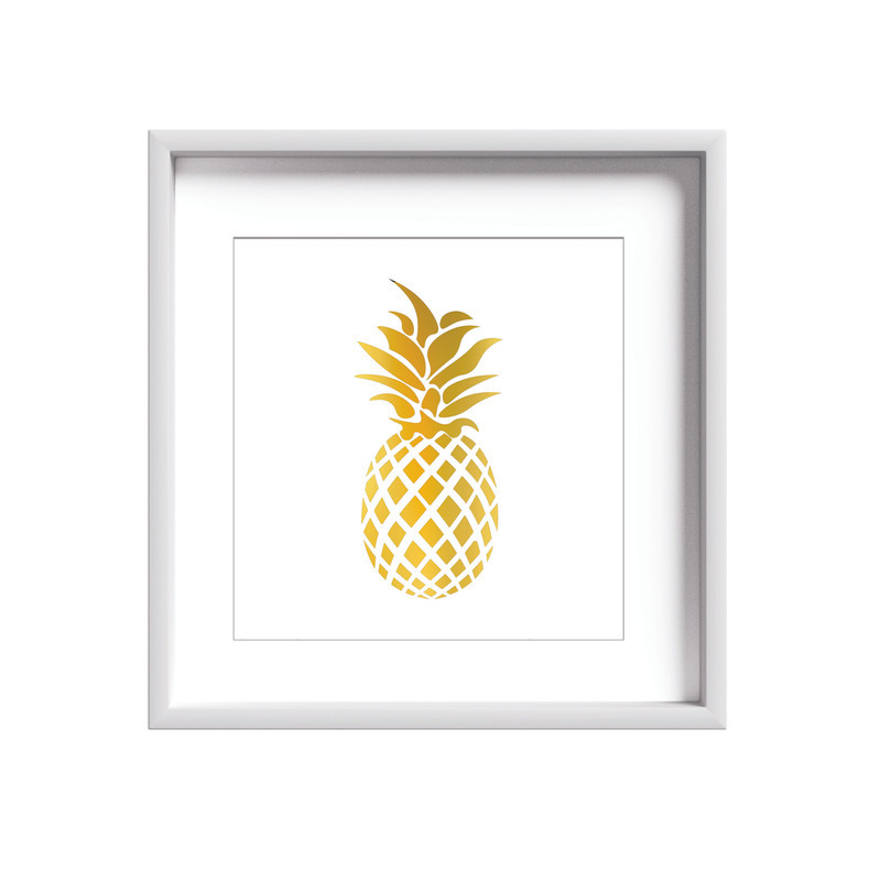 تابلو طلا کوب زرکات طرح آناناس مدل pineapple