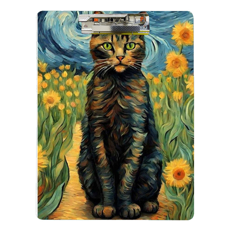 تخته شاسی طرح گربه شب پرستاره کد 6588 سایز A4