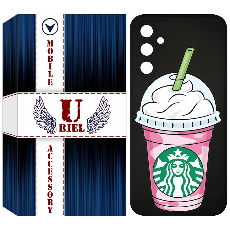 کاور یوریل قاب مدل KSH کد 55 طرح استارباکس مناسب برای گوشی موبایل سامسونگ Galaxy A54