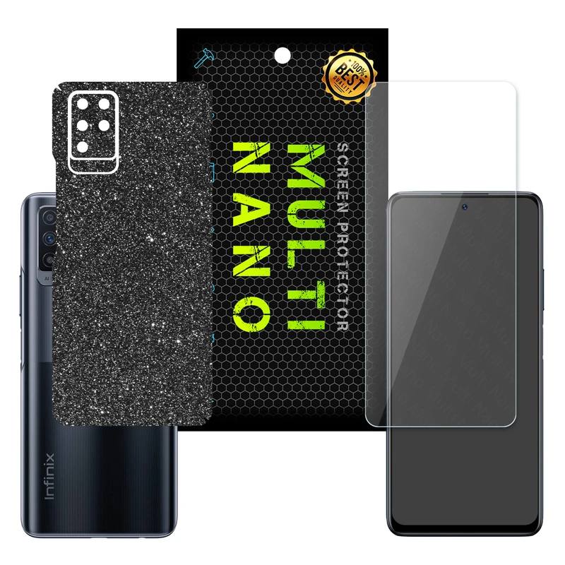 برچسب پوششی مولتی نانو مدل X-F1G-S مناسب برای گوشی موبایل اینفینیکس Note 10 به همراه محافظ صفحه نمایش