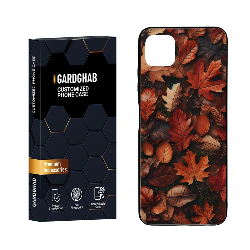 کاور گارد قاب مدل دور ژله ای برگ مناسب برای گوشی موبایل سامسونگ Galaxy A22 5G