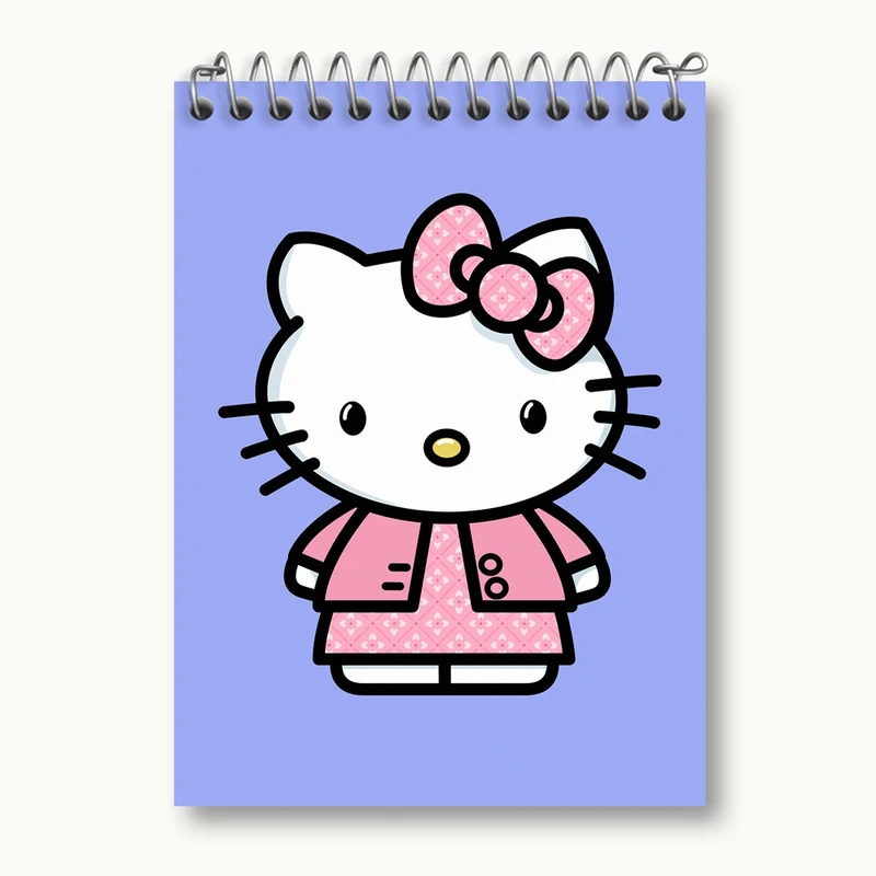 دفتر یادداشت 50 برگ خندالو مدل هلو کیتی Hello Kitty کد 2489